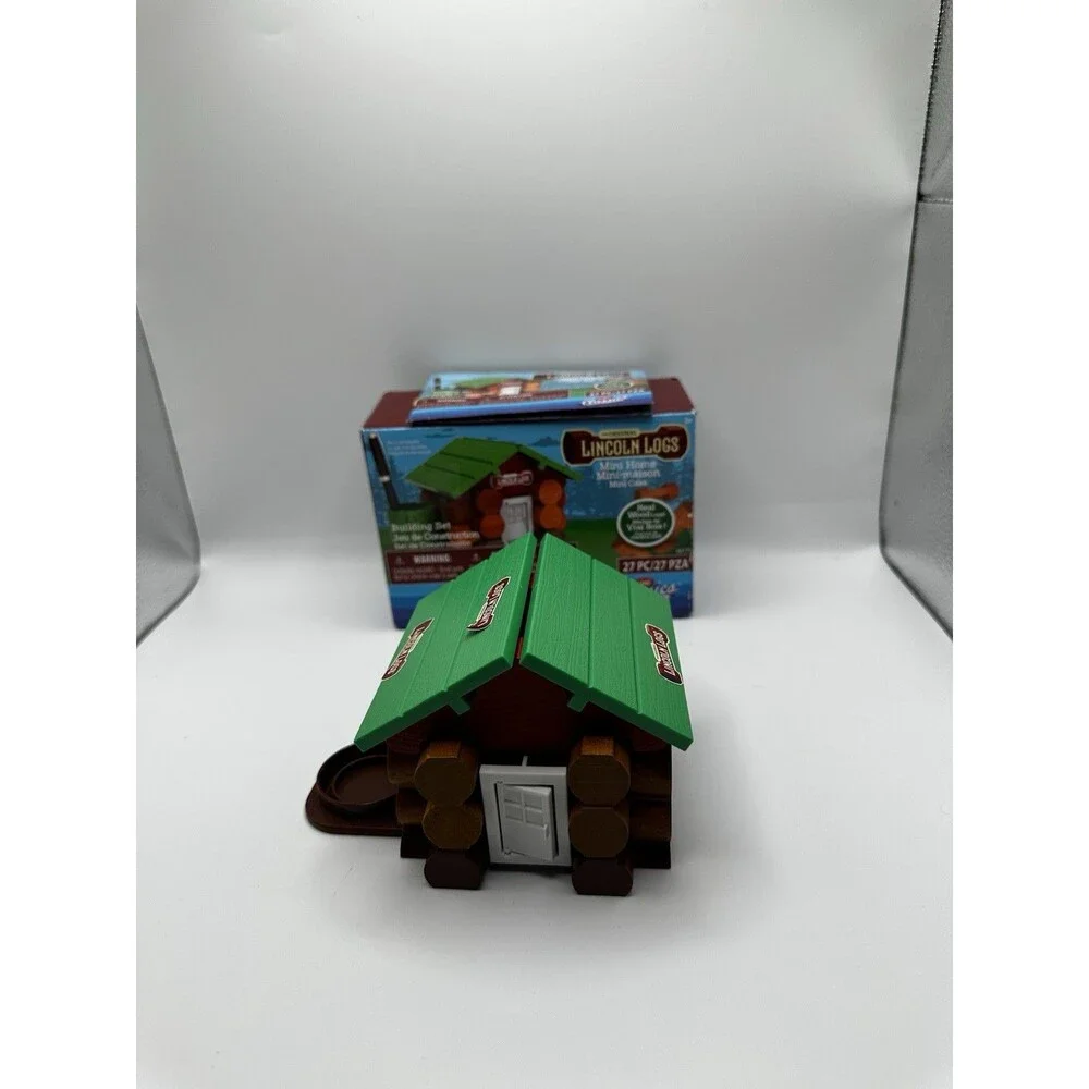 Lincoln Logs Mini Classics Mini Home Building Set 00779 - 25 Pieces INCOMPLETE